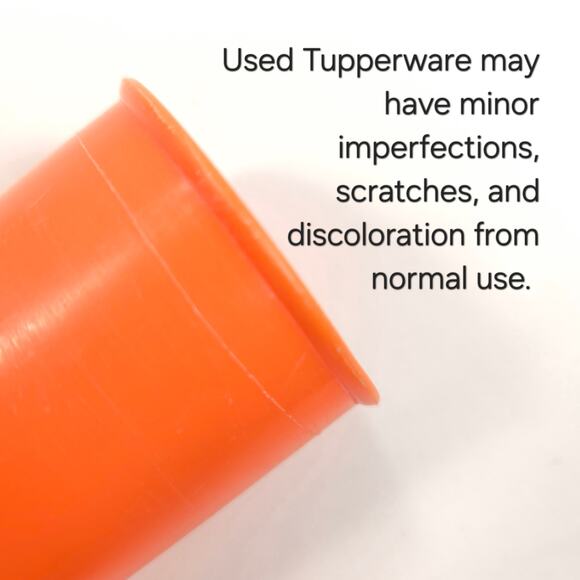 Vintage Tupperware Bundle #262 32 oz Beverage Container #117 Tumblers Orange - Picture 8 of 8